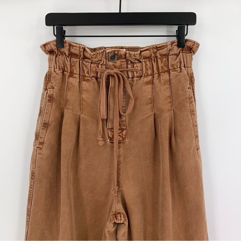 FREE PEOPLE Margate Pleated Trouser Burnt Orange XS - Picture 2 of 11